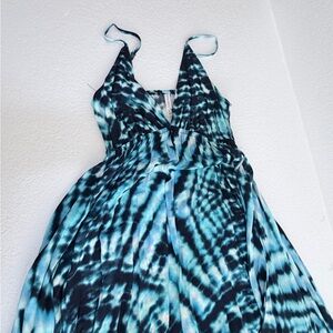 Xhilaration Blue and White Patterned Dress